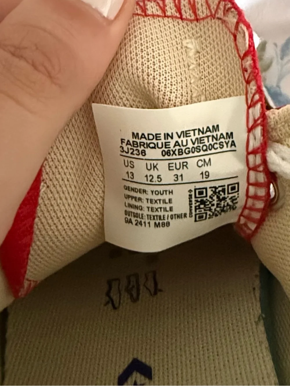 Converse Kids Red Low Top Sneakers with White Accents